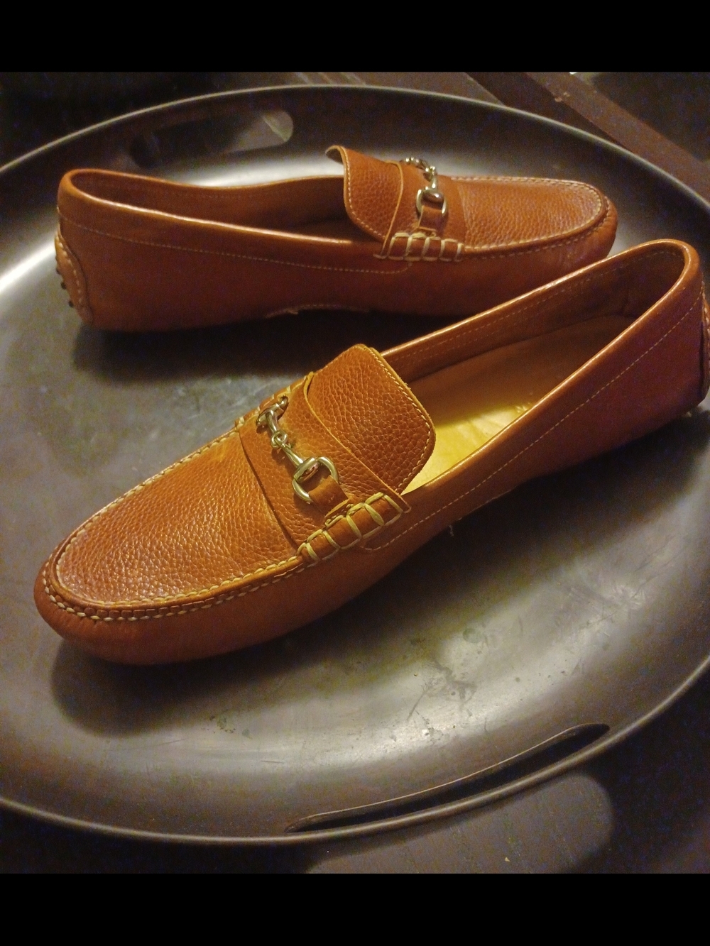 cole haan Men’s Tan Leather Bit Loafers - Picture 7 of 9